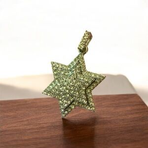 Star Shaped Pendant with Crystals